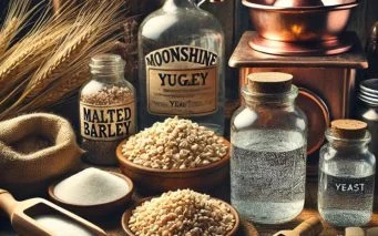 What ingredients are used to make authentic moonshine